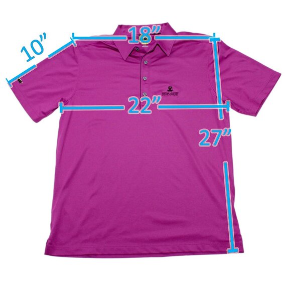 Greg Norman Devil's Pulpit Short Sleeve Golf Polo Shirt Purple Medium - Picture 3 of 6
